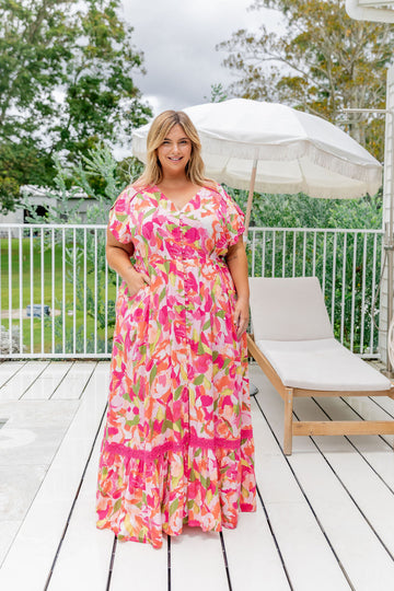 Louisa Floral Maxi Dress in Spring Bloom