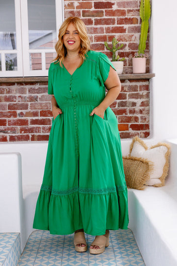 Louisa Green Maxi Dress