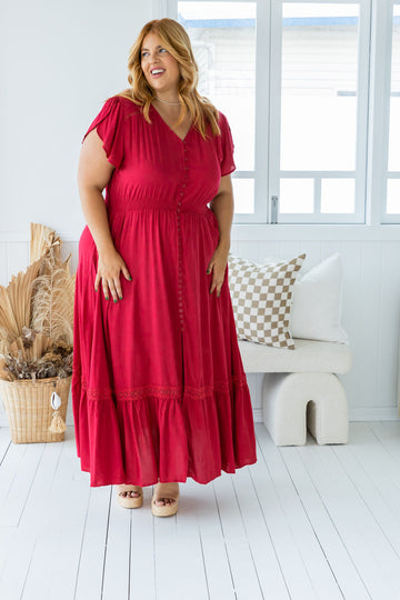 Louisa Red Maxi Dress