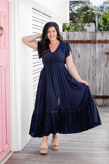 Louisa Navy Maxi Dress