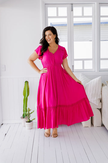 Louisa Fuchsia Maxi Dress