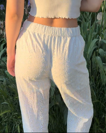 Pantalon Lila Blanc