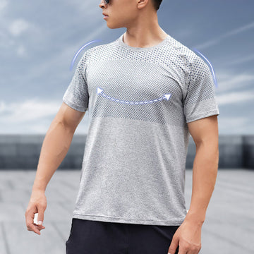 Men's Round Neck Quick-Dry Sports Short Sleeve Top